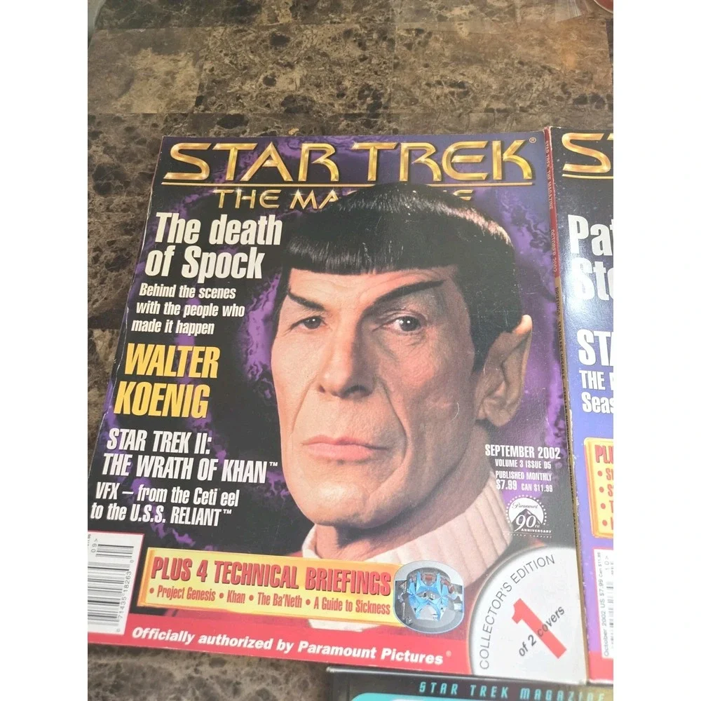 Star Trek Magazine Lot Patrick Stewart Wrath Of Khan Death Spock 2002 Vintage